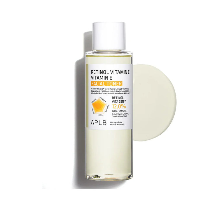 APLB Retinol Vitamin C Vitamin E Facial Toner - 160ml | اي بي ال بي تونر ريتينول وفيتامين سي و اي - 160 مل