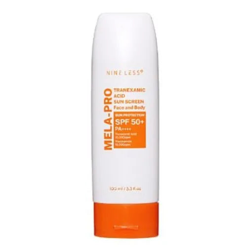 NINE LESS Mela-Pro Tranexamic Acid Sunscreen  Spf 50 - Pa ++++ -100ml | ناين ليس كريم واقي شمسي spf50 - 100 مل