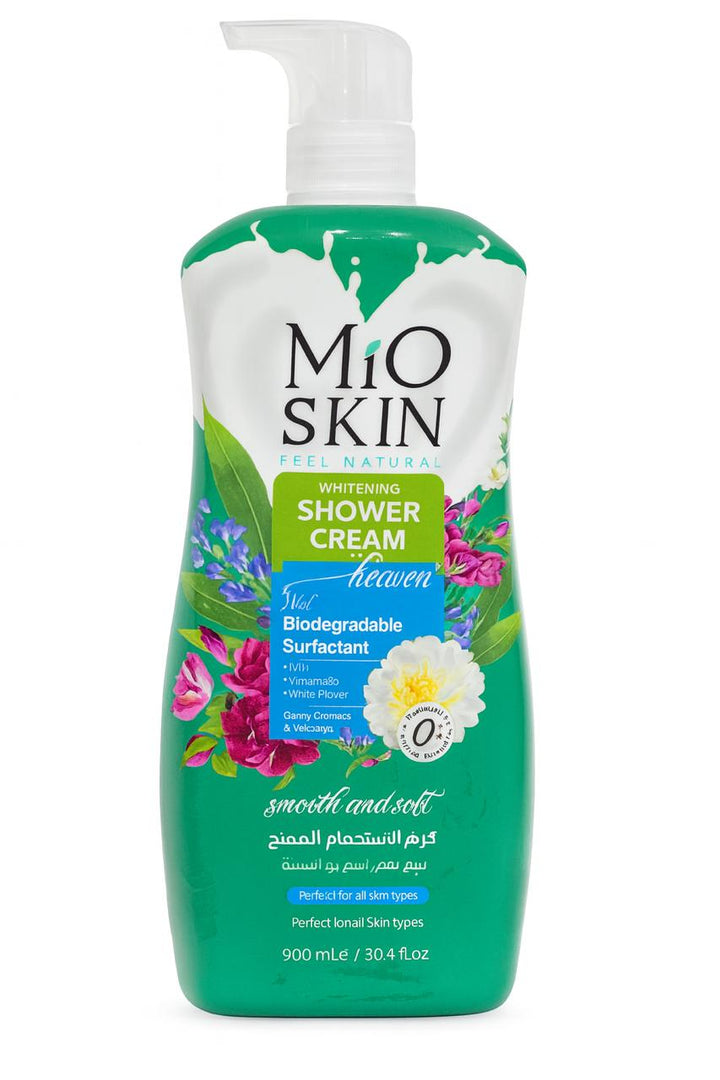MIO SKIN Shower Gel Cream Biodegradable Sirhactant - 900ml | ميو سكين جل الاستحمام - 900 مل