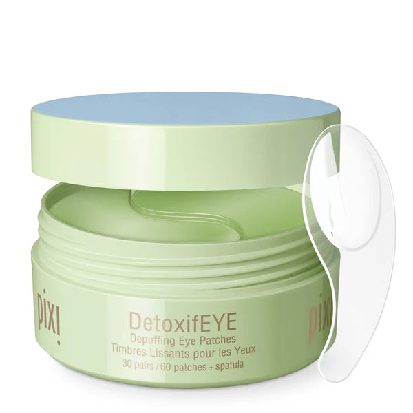 Pixi Detoxif eye Hydrating And Depuffing Eye Patches - 60pcs | بيكسي رقائق تحت العين المرطبة و المضادة للتورم - 60 قطعة