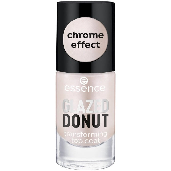 Essence Top Coat Glazed Donut -  8ml | ايسنس توب كوت بتأثير فضي لامع - 8 مل