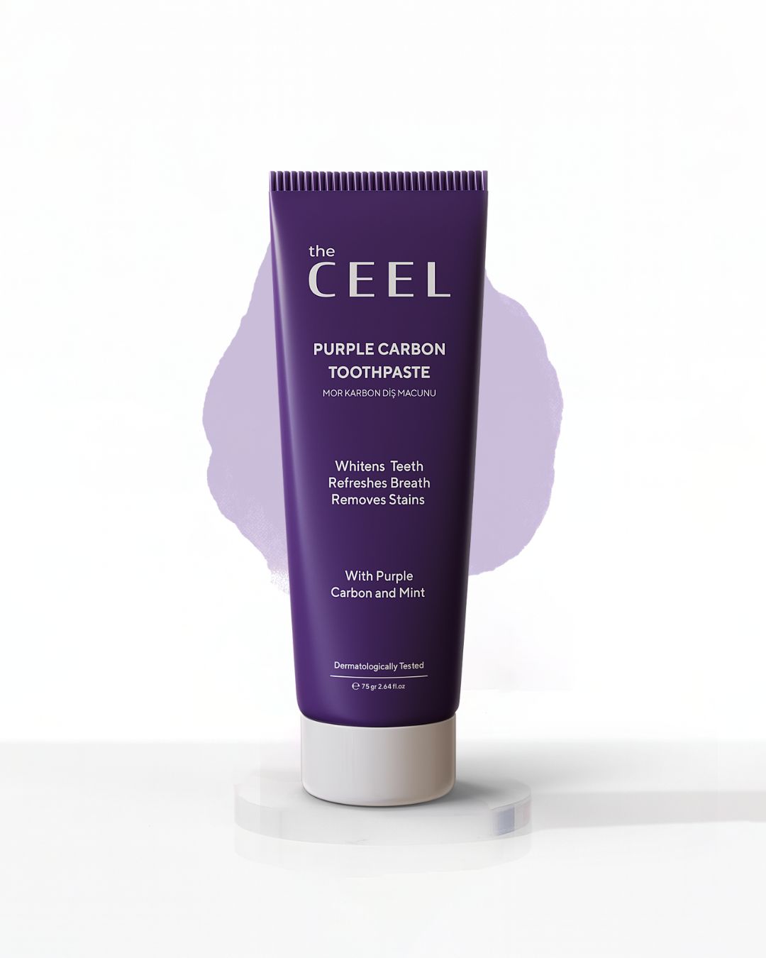 the CEEL Purple Carbon Toothpaste With Purple Carbon And Mint - 75g | ذا سيل معجون أسنان بالكربون والنعناع - 75 غ