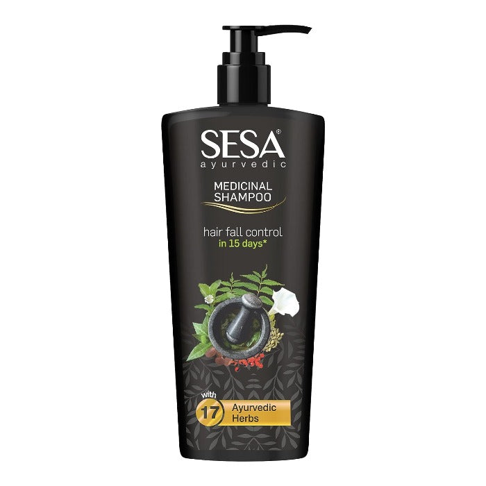 SESA Medicinal Shampoo Hair fall Control - 650ml | سيزا شامبو طبي لمعالجة تساقط الشعر - 650 مل