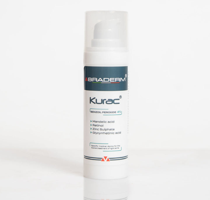BRADERM Kurac Benzoyl Peroxide 4% - 30ml | براديرم كريم بنزويل بيروكسايد 4% - 30 مل