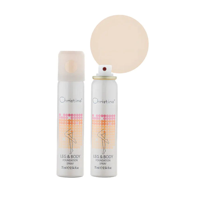 Christine Leg & Body Foundation Spray - 75ml | كريستين كريم أساس بخاخ للجسم وللساقين - 75 مل