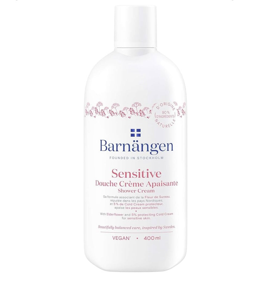 Barnangen Sensitive Shower Cream - 400ml | بارنانجين غسول للجسم كريمي للبشرة الحساسة - 400 مل
