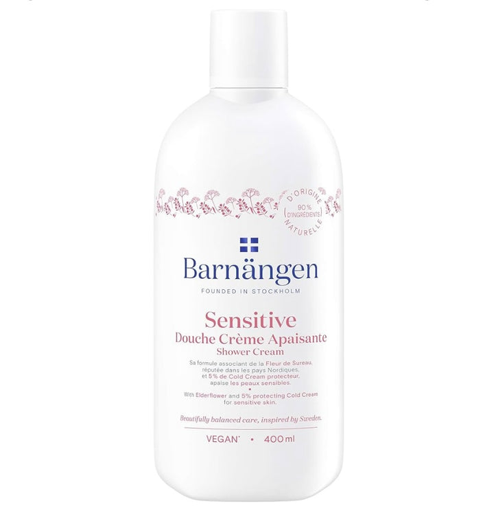Barnangen Sensitive Shower Cream - 400ml | بارنانجين غسول للجسم كريمي للبشرة الحساسة - 400 مل