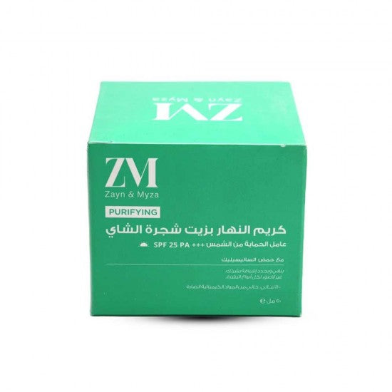 ZM Tea Tree Day Cream  Spf 25 Pa - 50ml | زد ام كريم نهاري بزيت شجرة الشاي spf25 - 50 مل