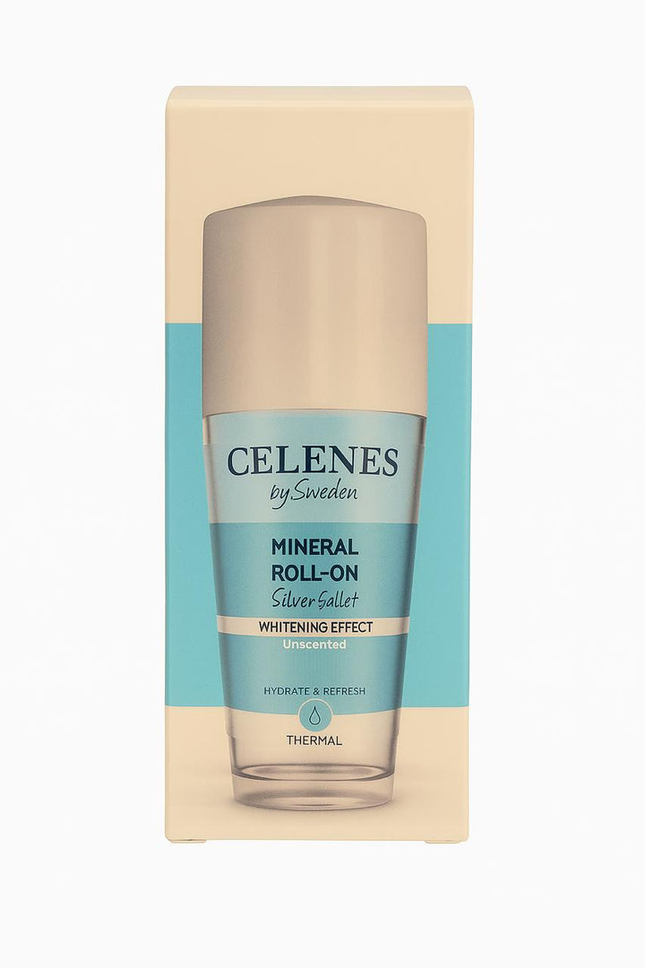Celenes by Sweden Mineral Roll-On Whitening Effect Unscented - 75ml | سيلينس رول أون معدني للتفتيح وخالية من العطر – 75 مل