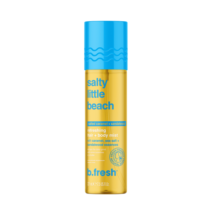b.Fresh Salty Little Beach Salted Caramel + Sandalwood Refreshing Hair + Body Mist - 221ml | بي فريش ميست للشعر و الجسم برائحة الكراميل المملح و خشب الصندل - 221 مل