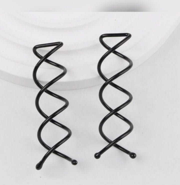 Hair clips in black brown gold and silver - 10 pieces in gold | مشابك شعراسود ،قهوه ،ذهب ،فضي - 10 قطع