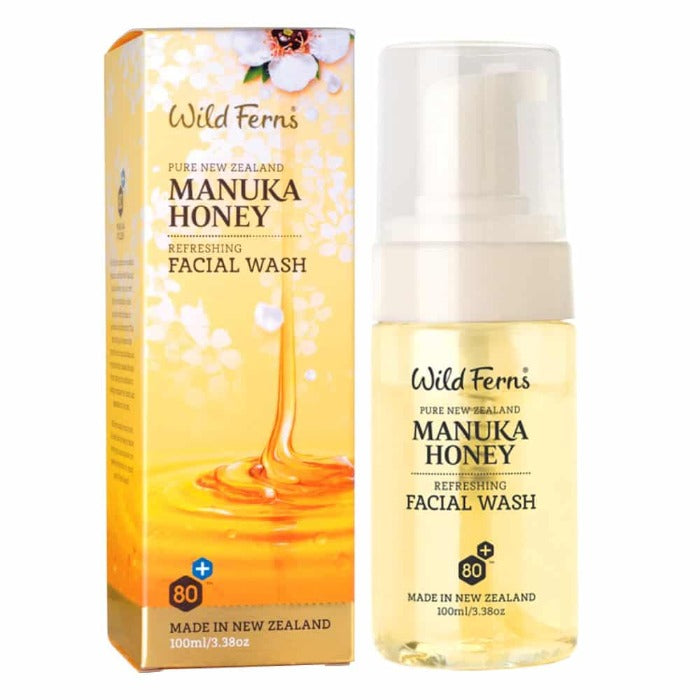 Wild Ferns Manuka Honey Refreshing Facial Wash 95% Natural - 100ml | وايلد فيرنز غسول منعش بعسل المانوكا 95% طبيعي - 100 مل