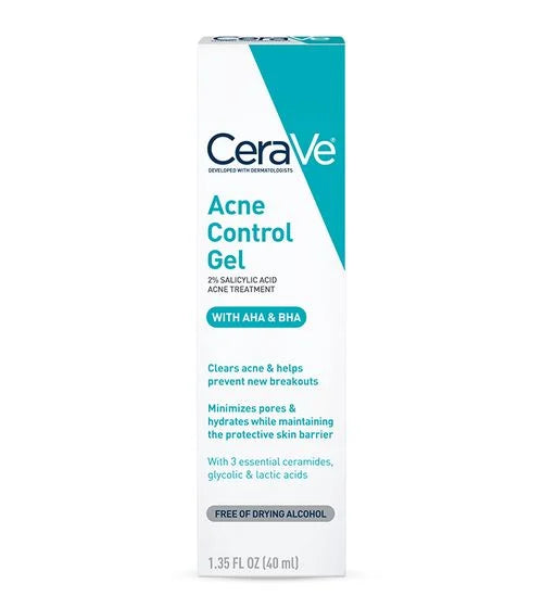 CeraVe Acne Control Gel Salicylic Acid Acne Treatment - 40ml |سيرافي جل لعلاج حب الشباب بحمض الساليسيليك - 40 مل