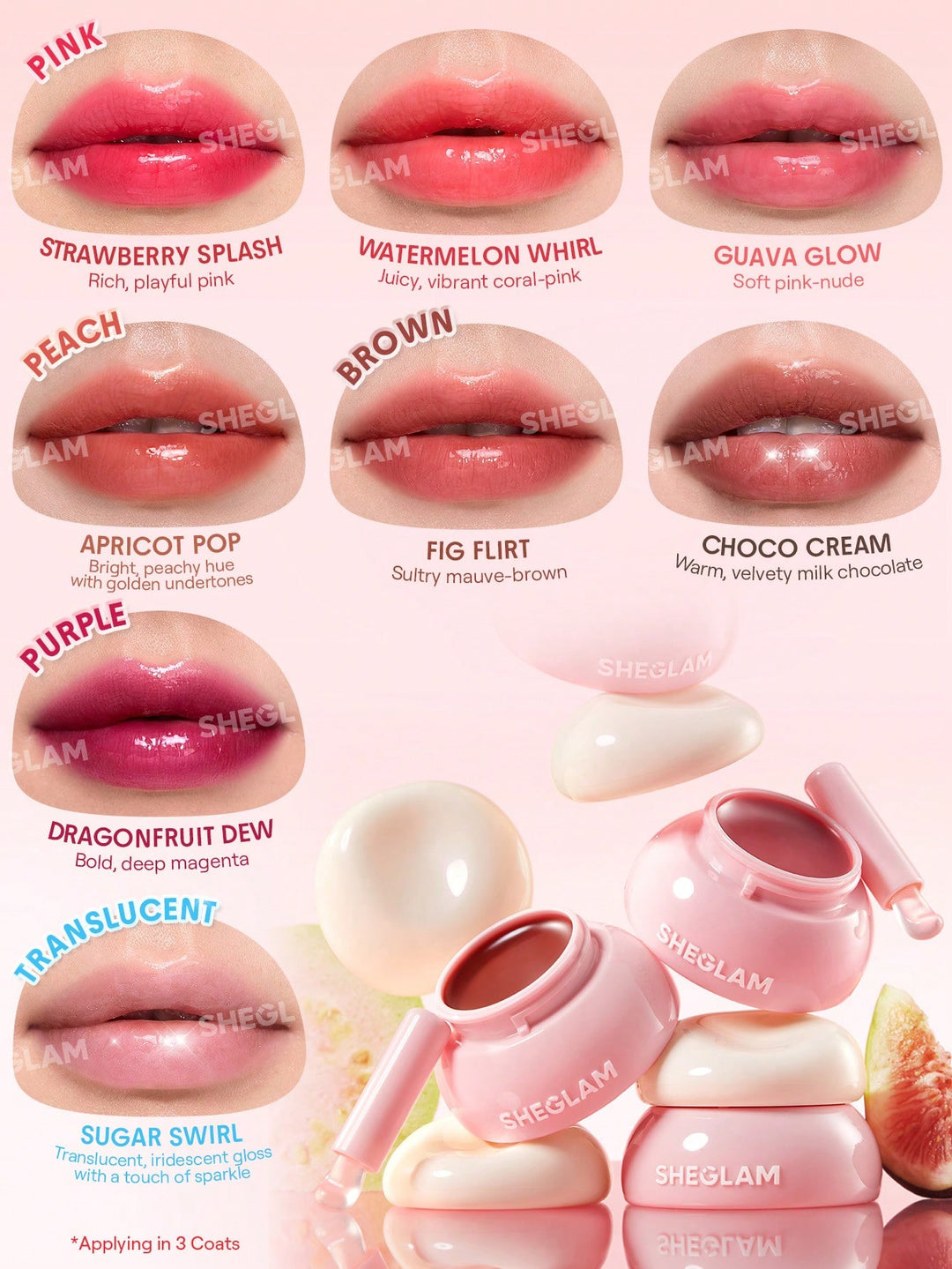 SHEGLAM Hydra Jelly Pocket Lip Jam - 3.5g | شيكلام مرطب شفاه - 3.5 غرام