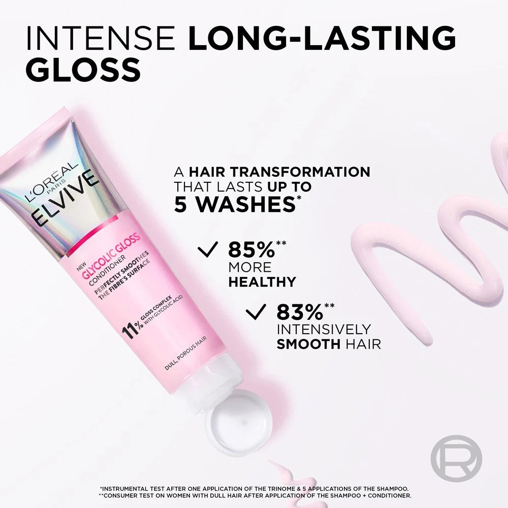 L'oreal Elseve Glycolic Gloss - 150ml | لوريال بلسم للشعر بالجليكوليك اسيد - 150 مل