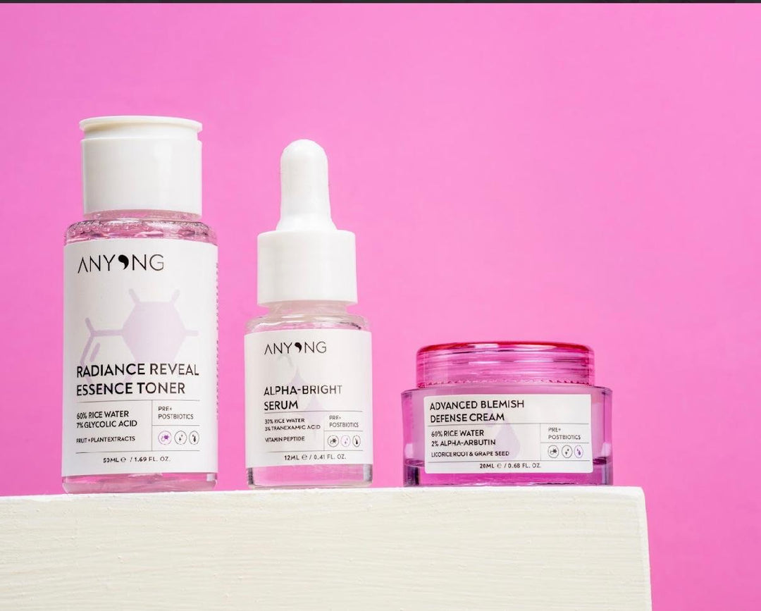 ANYONG Enen Skin Tone Kit 3 Steps To Fight Blemishes| أنيونغ مجموعة لتوحيد لون البشرة  3 خطوات للتخلص من البقع