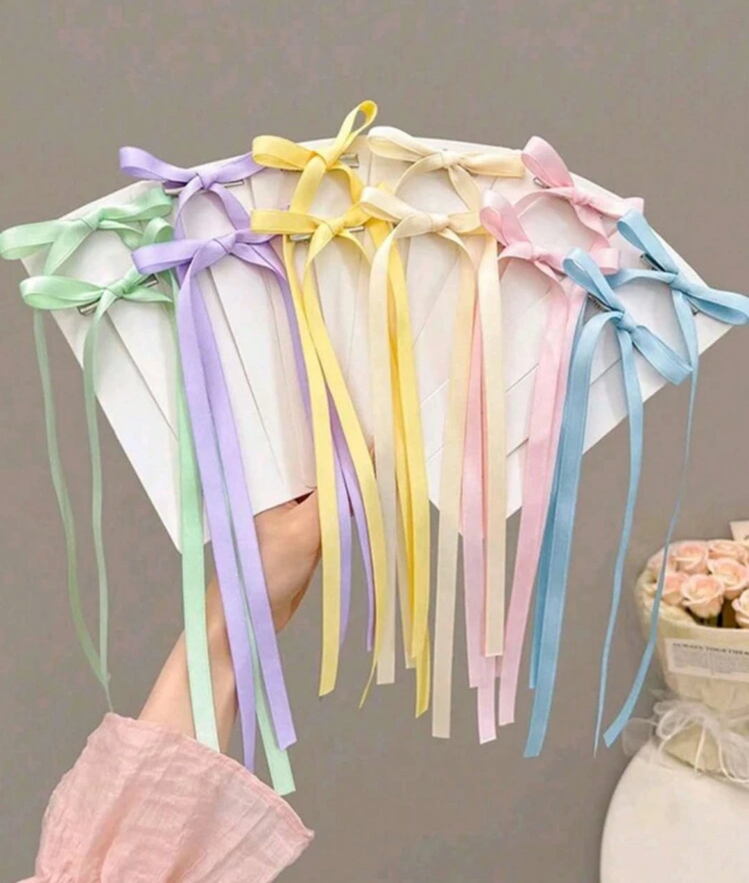 Colourful Hair Accessories Set - 12pcs | مجموعة شرائط ملونة للشعر - 12 قطعة