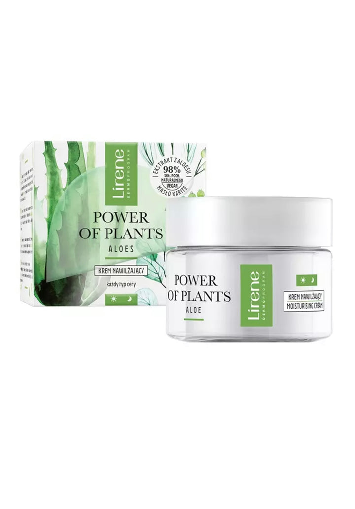 Lirene Power Of Plants Moisturising Cream - Aloe - 50ml |ليرين كريم مرطب للبشرة بالالوفيرا - 50 مل