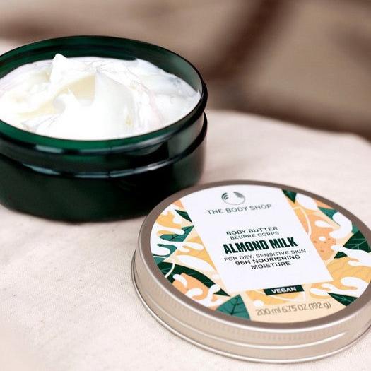 The Body Shop Body Butter Almond Milk For Dry Sensitive Skin - 50ml | ذا بودي شوب زبدة الجسم بحليب اللوز للبشرة الجافة و الحساسة - 50 مل