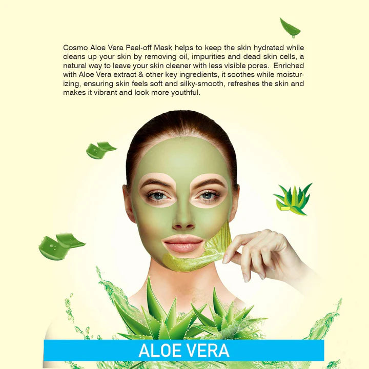 COSMO Facial Peel Off Mask Aloe Vera - 150ml | كوزمو ماسك الالوفيرا المقشر - 150 مل