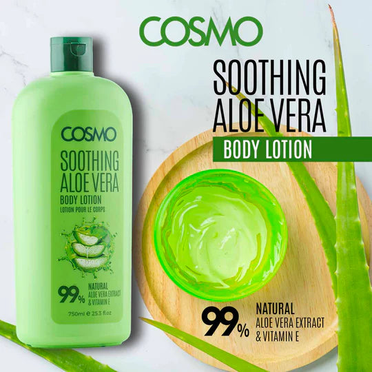 COSMO Soothing Aloe Vera Body Lotion 99% Natural - 750ml | كوزمو لوشن للجسم بالالوفيرا - 750 مل