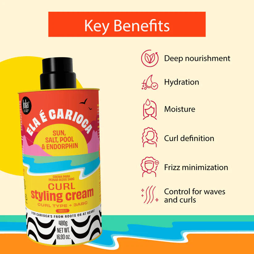Lola from Rio Ela E Carioca Curl Stayling Cream - 480g | لولا فروم ريو كريم تصفيف الشعر للشعر الكريلي - 480 غرام
