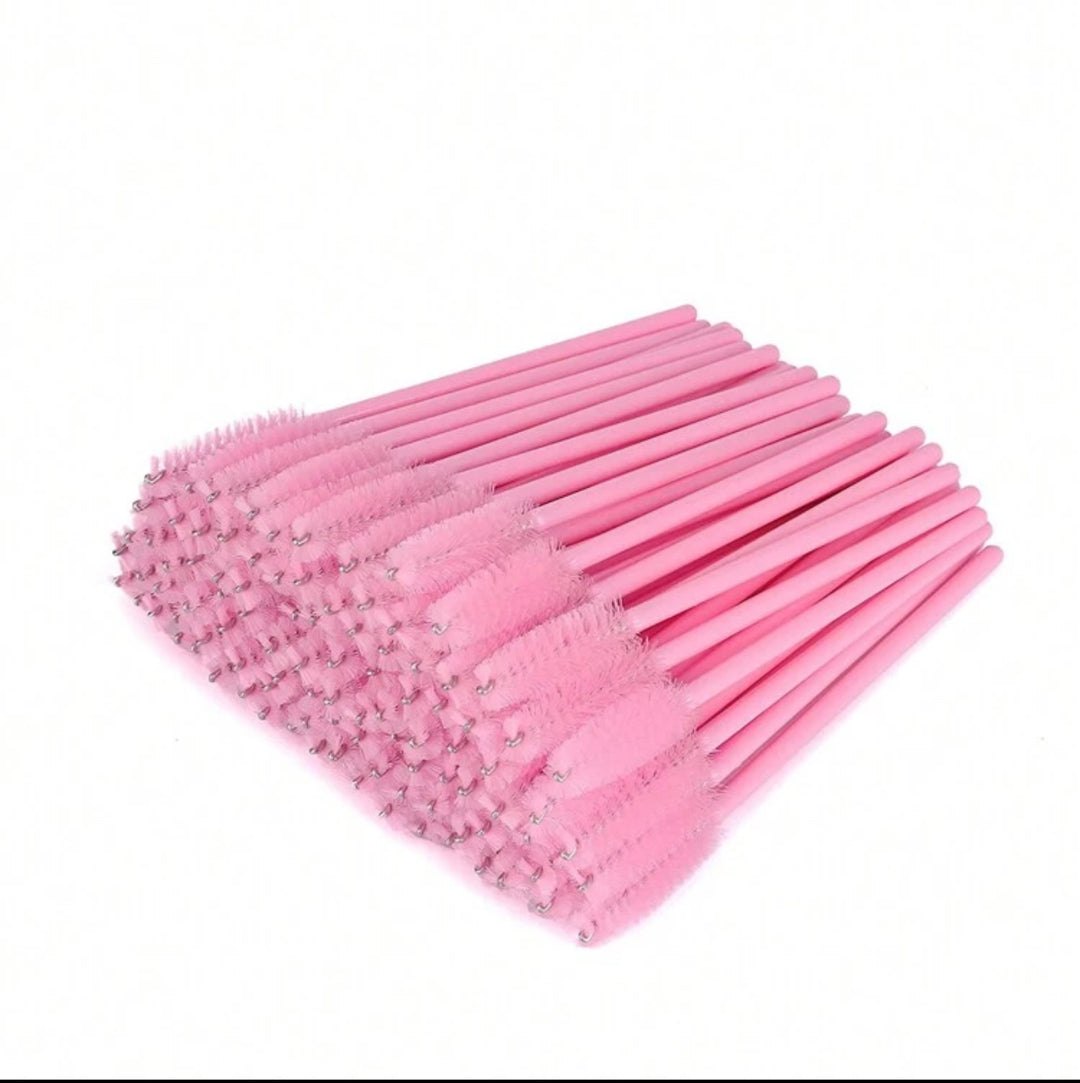 Eyebrow and lash Brush- 50pcs | فرشاة الحواجب والرموش - 50 قطعة