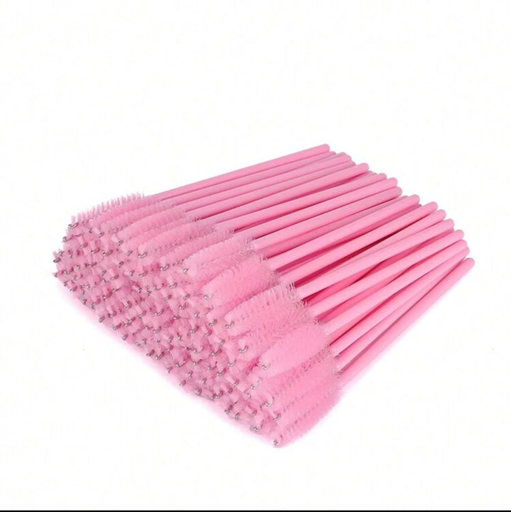 Eyebrow and lash Brush- 50pcs | فرشاة الحواجب والرموش - 50 قطعة