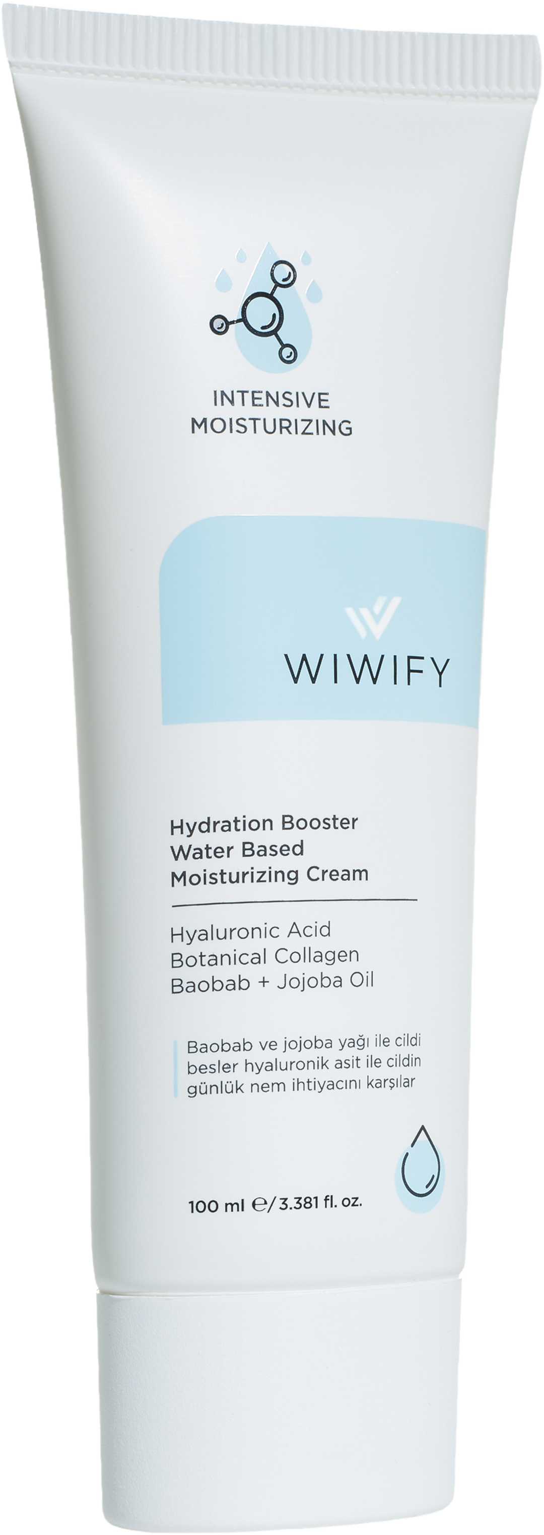 WIWIFY Hydration Booster Water Based Moisturizing Cream - 100ml | وايفي كريم عالي الترطيب للوجه - 100 مل