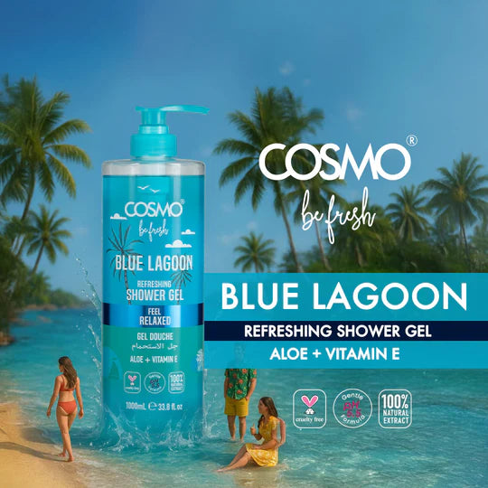 COSMO Blue Lagoon Pefreshing Shower Gel - 1000ml | كوزمو جل الاستحمام بلو لاجون - 1000 مل