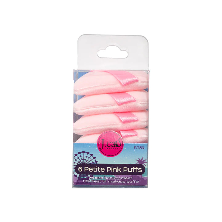 J. Cat 6 petite pink puffs Br59 | جي كات اسفنجة مكياج Br 59 - 6قطع