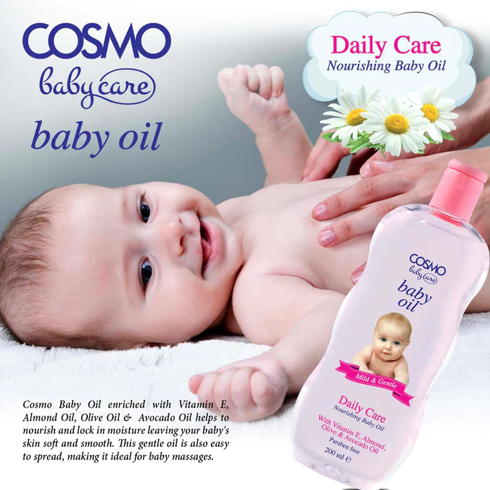Cosmo Daily Care Nourishing Baby Oil - 200ml | كوزمو زيت للاطفال - 200 مل