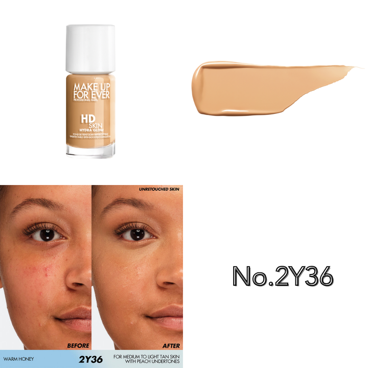 Make Up For Ever HD Skin Hydra Glow Foundation - 30ml | ميك اب فور ايفر كريم أساس - 30 مل