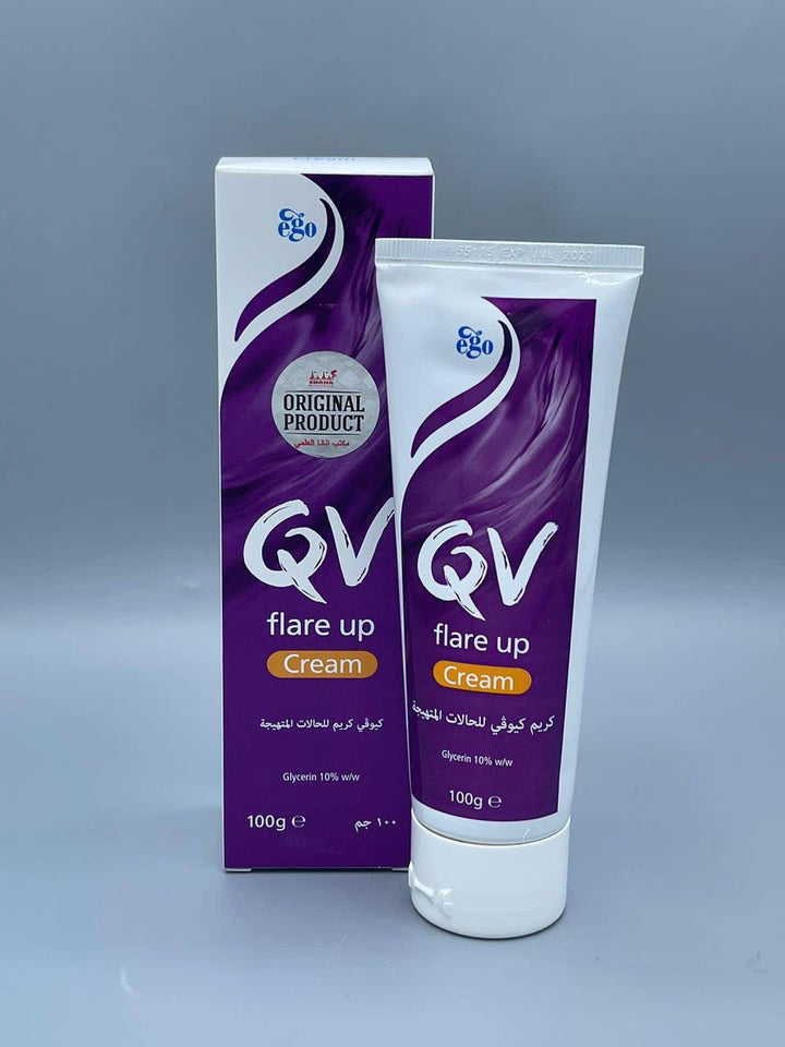 QV Flare Up Cream - 100g  | كيو في كريم مرطب للبشرة المعرضة للاكزيما - 100 غرام