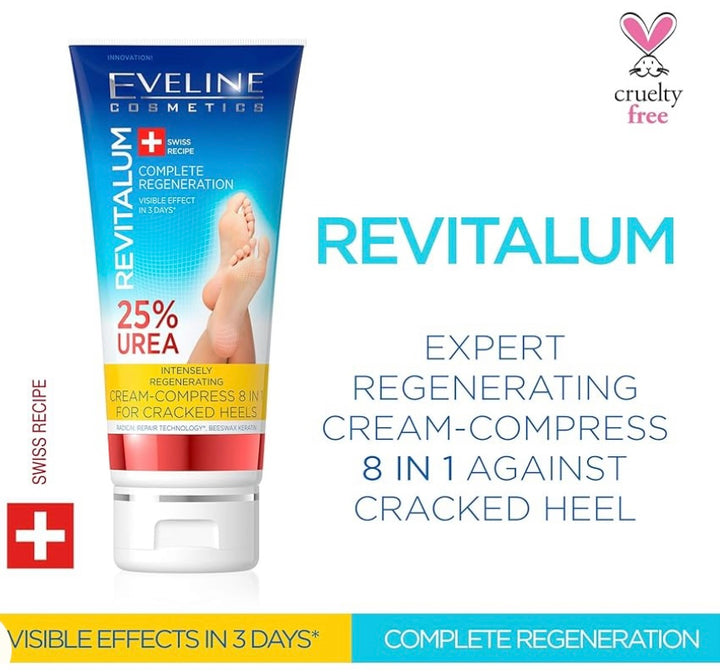 Eveline Revitalum Intensely Regenerating Urea25% - 75ml | ايفيلين مرطب للاقدام يوريا 25% - 75 مل