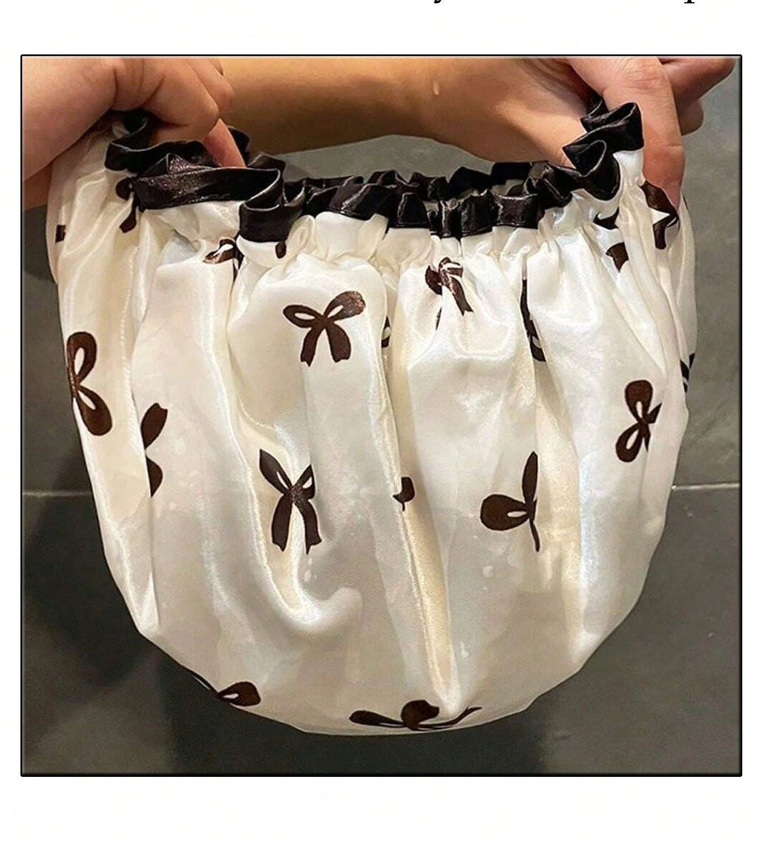Double-Layer Waterproof Bath Cap _ 1pcs | غطاء استحمام مقاوم للماء ذو طبقتين - قطعة واحدة