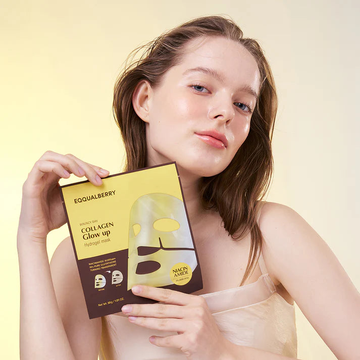EQQUALBERRY Collagen Gloww Up Hydrogel Mask - 30g| ايكوال بيري ماسك الكولاجين المتوهج-30 غرام