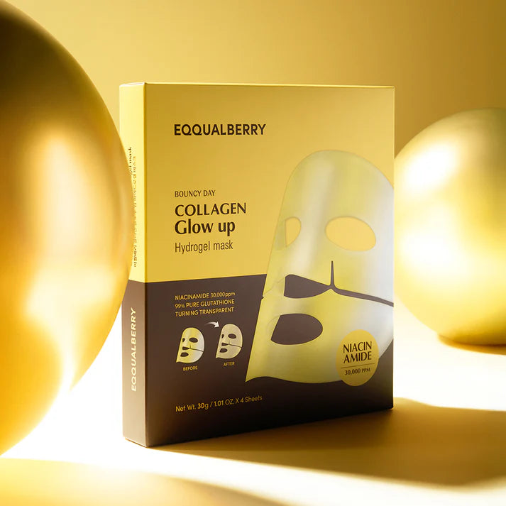 EQQUALBERRY Collagen Gloww Up Hydrogel Mask - 30g| ايكوال بيري ماسك الكولاجين المتوهج-30 غرام