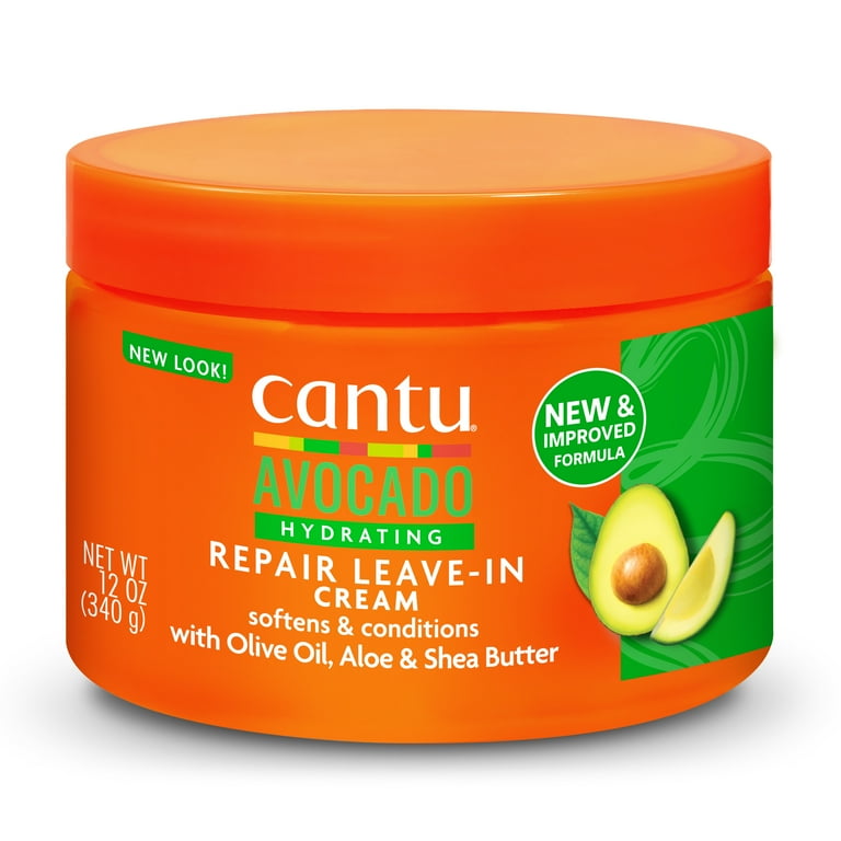 Cantu Avocado Conditioning Cream with Olive Oil, Aloe & Shea Butter - 340g | كانتو ليف إن بالأفوكادو المرطب بزيت الزيتون والصبار وزبدة الشيا - 340 غرام