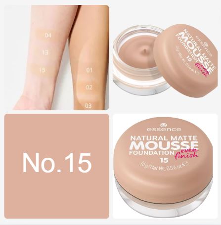 Essence Natural Matte Mousse Foundation - 16g | ايسنس كريم أساس رغوي - 16 غرام