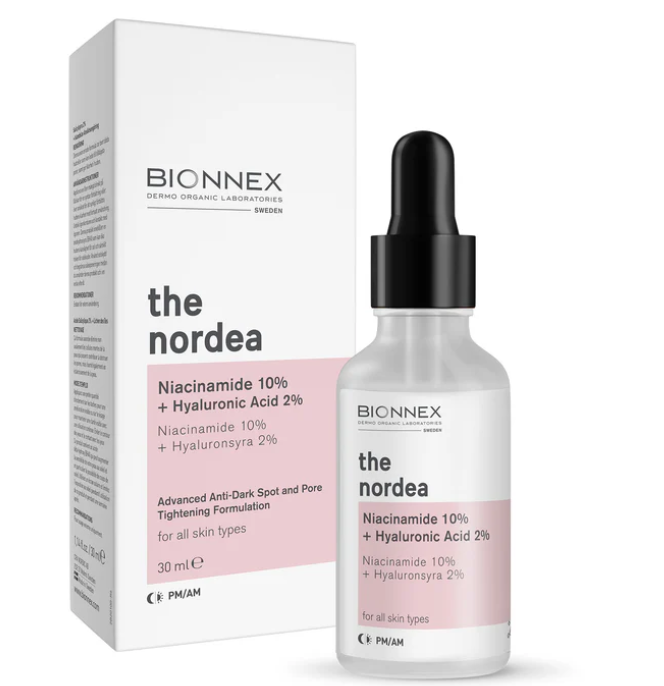 BIONNEX The Nordea Niacinamide 10% + Hyaluronic Acid 2% - 30ml | بايونيكس سيروم نياسيناميد 10% + هيالورونيك اسيد 2% - 30 مل