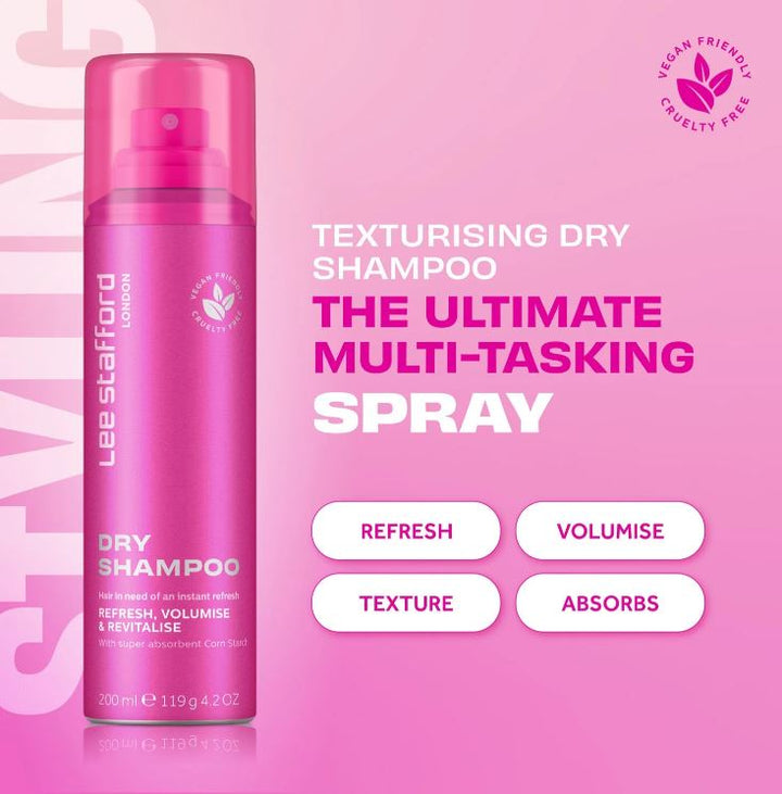 Lee Stafford Dry shampoo for hair - 200ml | لي ستافورد شامبو جاف - 200 مل