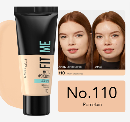 MAYBELINE Fit Me Matte Poreless Mixture  | كريم اساس فيت مي مات - 30 مل