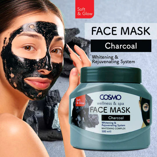 COSMO Face Mask Charcoal - 500ml | كوزمو قناع الفحم للوجه - 500 مل