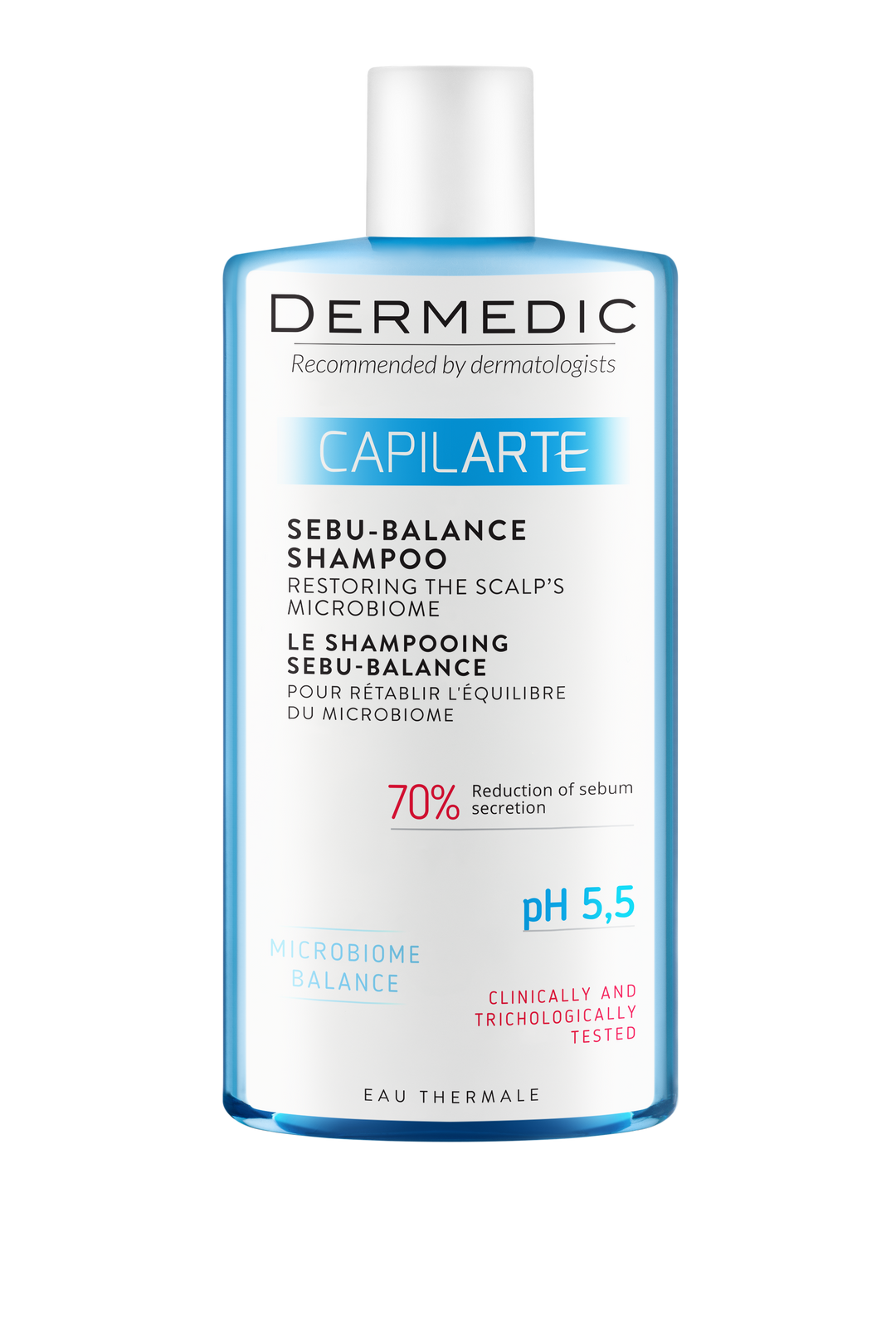 DERMEDIC Sebu-Balance Shampoo restoring the scalp microbiome - 300ml | ديرمديك شامبو معالج للفروة الدهنية ومضاد للتساقط -300  مل