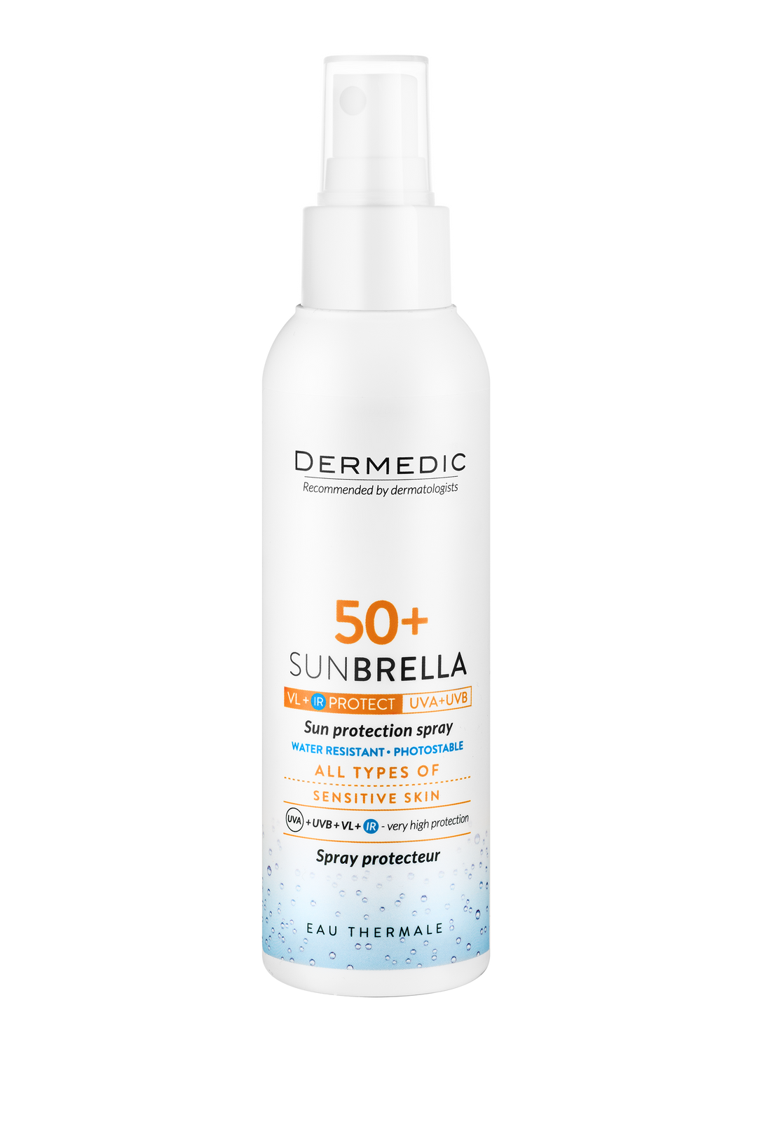 SDERMEDIC unBrella sun Protection Spray Spf50 - 150ml | ديرمديك واقي شمسي بخاخ spf50 - 150 مل