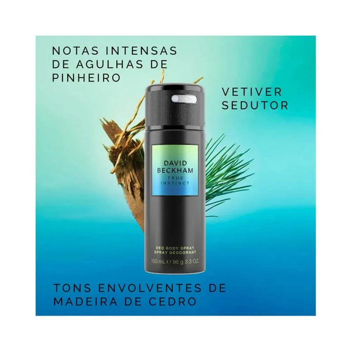 DAVID BECKHAM True Instinct Body Spray 150ml | ديفيد بيكهام  ترو انستنكت بخاخ للجسم للرجال - 150 مل