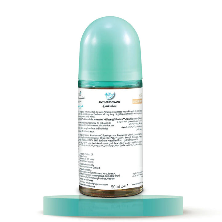 Enchanteur Gorgeous Perfumed Roll-On Deo 48H - 50ml| انشانتر مزيل تعرق رول  أون  يدوم 48 ساعة -50 مل