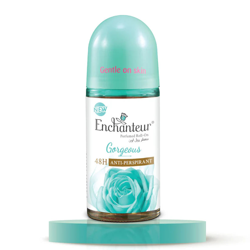 Enchanteur Gorgeous Perfumed Roll-On Deo 48H - 50ml| انشانتر مزيل تعرق رول  أون  يدوم 48 ساعة -50 مل