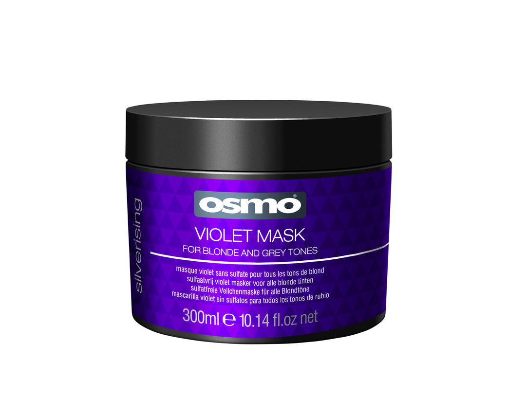 osmo Silverising Violet Mask - 300ml | أوزمو ماسك ترطيب يومي مخصص للشعر المصبوغ باللون الفضي أو الأشقر - 300 مل